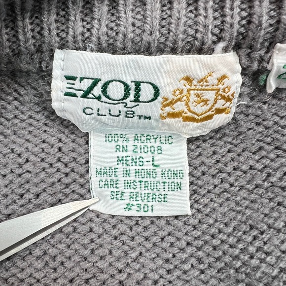 Vintage 90s  IZOD Club Argyle Sweater Men L Acrylic Preppy Golf Hong Kong Ivy - Picture 3 of 8